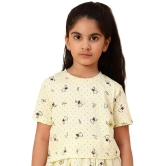 Diaz Cream Cotton Girls Top ( Pack of 1 ) - None