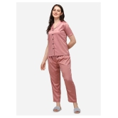 Smarty Pants Satin Nightsuit Sets - Pink Single - L