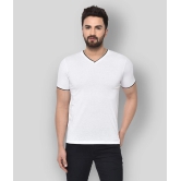 Glito - White Cotton Blend Regular Fit Mens T-Shirt ( Pack of 1 ) - None