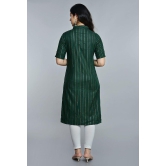 Glorious - Green Rayon Women's Front Slit Kurti ( Pack of 1 ) - None