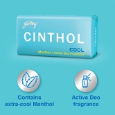 Cinthol Cool Menthol + Active Deo Fragrance Soap, 99.9% Germ Protection, 125 G (Pack Of 3)