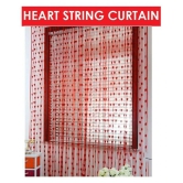 Fabolic Single Door Heart String Curtain - Red