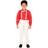 DKGF Fashion - Red Cotton Blend Boys Shirt & Pants ( Pack of 1 ) - None