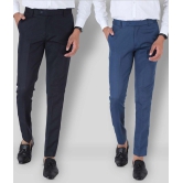 SREY - Navy Blue Polycotton Slim - Fit Mens Chinos ( Pack of 2 ) - None