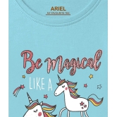 Ariel - Blue Cotton Girls Top ( Pack of 1 ) - None