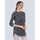 Meher Impex Blue Crepe Womens Tunic ( Pack of 1 ) - None