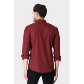 Springberry - 100% Cotton Slim Fit Maroon Mens Casual Shirt ( Pack of 1 ) - None