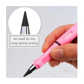 5 Pieces Inkless Pencil Reusable Everlasting Pencil Eraser Colorful Pencils Forever Metal Writing Pens Graphite Nib Triangle Golf Stationary Sketch Book Writing Drawing