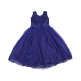 Arshia Fashions Blue Sleeveless Gown for Girls - 6 Years