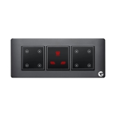 L&G 6 Modular Touch Switch,  Wifi Smart Touch Switch Board | German Technology meets Indian Standards (Size: 6M- 220 x 90 x 45 mm)-Black / 16Amp / Plastic