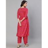 Antaran - Pink Cotton Womens A-line Kurti ( Pack of 1 ) - None