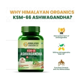 Himalayan Organics KSM - 66 Ashwagandha 1000Mg I KSM-66 I Boost Energy, Strength, Stamina 60 Capsule