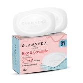 Glamveda Rice & Ceramide Skin Brightening Soap with Hyaluronic acid | Nourishes & Moisturised |150gm