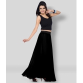 Sttoffa - Black Georgette Womens A-Line Skirt ( Pack of 1 ) - 38