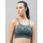 C9 Airwear - Green Nylon Lightly Padded Womens Sports Bra ( Pack of 1 ) - None