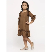 gufrina Brown Polyester Girls Fit And Flare Dress ( Pack of 1 ) - None