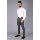 MANCREW - Grey Viscose Slim - Fit Men's Formal Pants ( Pack of 1 ) - None