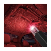 GEEO USB Projector Night Light, Car Roof Lights, Portable Adjustable Romantic Interior Car Lights, Portable USB Night Light Decorations for Car, Ceiling, Bedroom (Red)