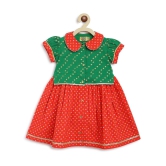 Baby Girl Bandhani Pattu Pavdai-Green 1Y