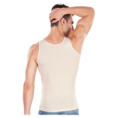 Dermawear - Beige Cotton Blend Men's Vest  ( Pack of 1 ) - XL