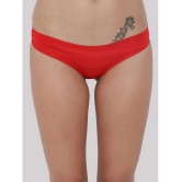 BASIICS By La Intimo - Red BCPSS02 Polyester Solid Womens Bikini ( Pack of 1 ) - None