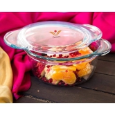 Femora Borosilicate Glass Kitchen Microwate Set (1 Mixing Bowl, 1 Casserole, 1 Square Container , 1 Rectangular Container, 1 Round Container, 1 Square Dish, 1 Rectangular Dish), Small Size, Transaparent