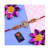 Paola Rakhi Rudraksh Radha Krishna With  Stylish Classic  Look KRISHNA JI     Rakhi With Roli Chawal And  Greeting Card - None