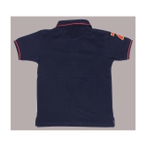 NEUVIN - Navy Blue Cotton Blend Boy's Polo T-Shirt ( Pack of 1 ) - None