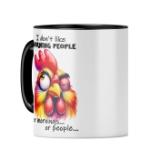 No Mornings No People Coffee Mug-Light Green