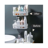 Multipurpose ABS Plastic Strong Adhesive Kitchen & Bathroom Wall Shelf // Storag - Soap Dish