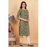 Vbuyz Cotton Printed Straight Womens Kurti - Blue ( Pack of 1 ) - None