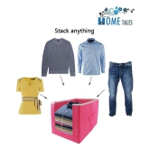 HOMETALES Non-Woven Shirt Stacker & Cloth Organizer,Pink (6U)