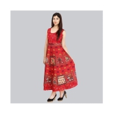 Rangun Cotton Red Regular Dress - S-XL