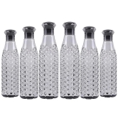 Denzcart Premium Fridge Water Bottle Set (Black ,1 liter ) Pack of 6  by Ruhi Fashion India