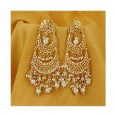 Sukkhi Astonish Gold Plated Pearl Chandelier Earring For Women - Golden