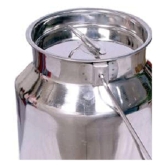 Dynore - Steel Silver Milk Container ( Set of 1 - 1000 ) - Silver