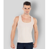 Dermawear - Beige Cotton Blend Men's Vest  ( Pack of 1 ) - XL