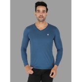 MADTEE - Blue 100% Cotton Regular Fit Men's T-Shirt ( Pack of 1 ) - None