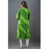 Lee Moda - Green Cotton Women's Front Slit Kurti ( Pack of 1 ) - None