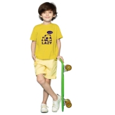 Boys Cotton Lazy Half Sleeve TShirt (Mustard) PID41496