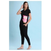 Clovia Cotton Nightsuit Sets - Black Pack of 2 - XL