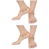 AanyaCentric - Gold Anklets ( Pack of 2 ) - Gold