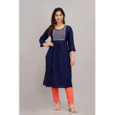 Kapadia - Navy Straight Rayon Womens Stitched Salwar Suit ( Pack of 1 ) - None