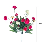 Small Carnations Artificial Flowers Light Pink-White