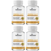 Herbs Library Omega 3 6 9 Supplement For Skin, Heart & Joint Health, 60 Capsules Each (Pack of 4)