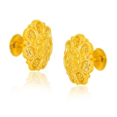 LUV FASHION Gold Stud Earrings ( Pack of 1 ) - Gold