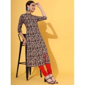 Vbuyz Rayon Printed A-line Womens Kurti - Black ( Pack of 1 ) - None