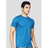 Supersquad Polyester Regular Fit Solid Half Sleeves Mens T-Shirt - Aqua Blue ( Pack of 1 ) - None