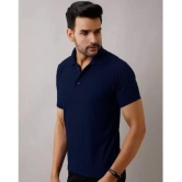 SKYRISE - Navy Cotton Blend Slim Fit Men's Polo T Shirt ( Pack of 1 ) - None