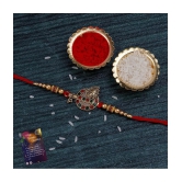 Silver Shine - Red Religious Rakhi ( Pack of 3 ) - None